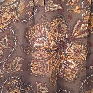 Brown Paisley Lined Dress